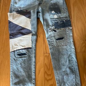 Ralph Lauren Blue Patchwork Women’s Avery Boyfriend Jeans size 29